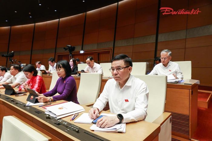 Các đại biểu Quốc hội tham dự phiên thảo luận (Ảnh: Quang Vinh)