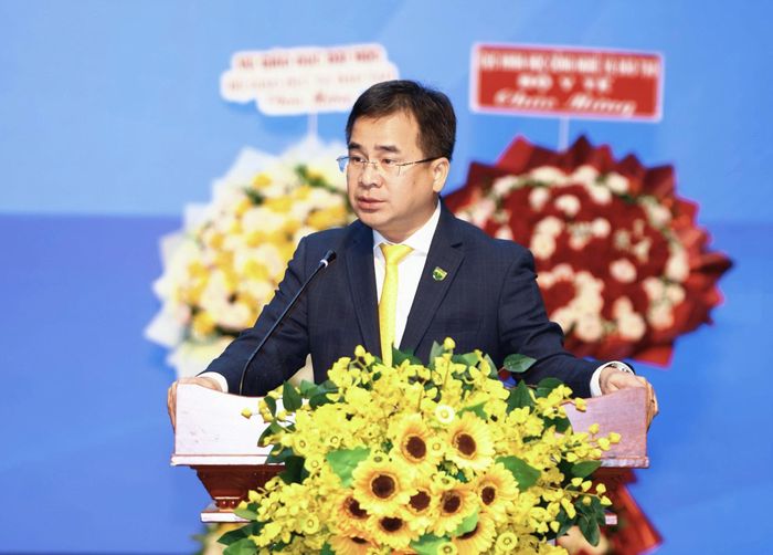  PGS.TS Ngô Quốc Đạt, Hiệu trưởng Trường Y khoa Phạm Ngọc Thạch phát biểu. Ảnh: Huy Hoàng.