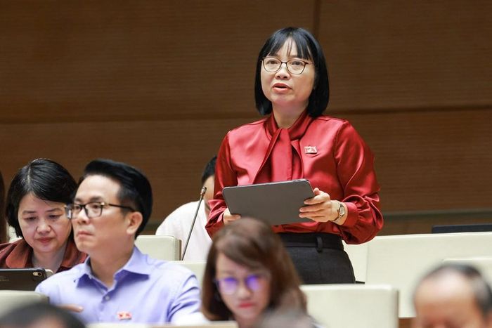 Đại biểu Nguyễn Thị Việt Nga phát biểu