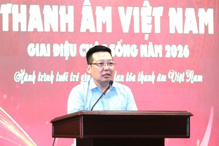 Vụ trưởng Vụ Khoa học công nghệ, Đào tạo và Môi trường Nguyễn Anh Vũ - Trưởng Ban Tổ chức chương trình phát biểu tại lễ phát động