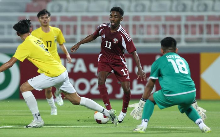 Tiền đạo Mohamed Gouda thi đấu tại Vòng chung kết U23 châu Á 2026. Ảnh: VFF