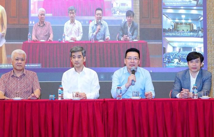 Vụ trưởng Vụ Khoa học công nghệ, Đào tạo và Môi trường Nguyễn Anh Vũ - Trưởng Ban Tổ chức chương trình chia sẻ tại sự kiện