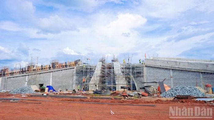 Dự án Khu di tích lịch sử quốc gia, địa điểm bắt liên lạc, khai thông Đường Hồ Chí Minh (đoạn Nam Tây Nguyên đến Đông Nam Bộ) đang triển khai giai đoạn 2, dự kiến hoàn thành vào năm 2027. (Ảnh: NGUYỄN SEN)