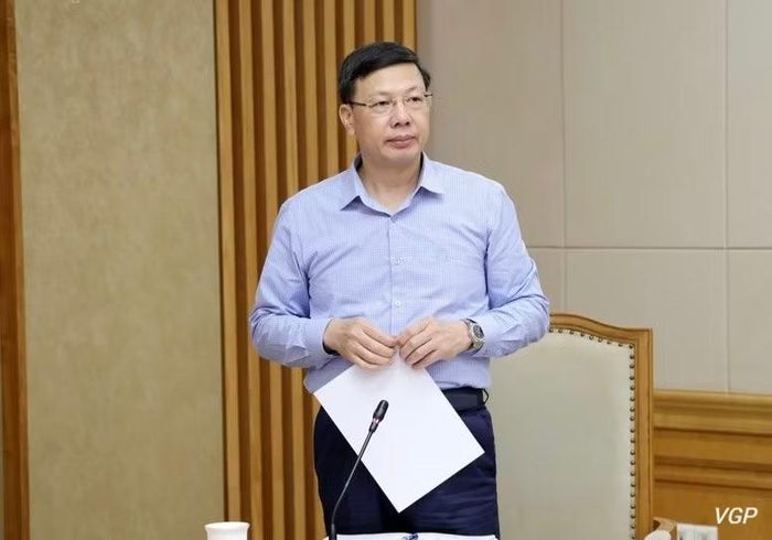 Phó Chủ nhiệm Văn phòng Chính phủ Phạm Mạnh Cường phát biểu tại cuộc họp. (Ảnh: chinhphu.vn/Gia Huy)