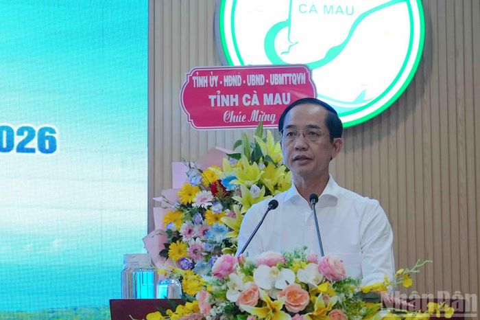 Đồng chí Hồ Thanh Thủy phát biểu tổng kết tại hội nghị. (Ảnh: HỮU TÙNG)
