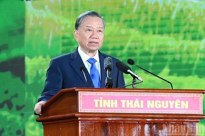 Tổng Bí thư, Chủ tịch nước Tô Lâm phát biểu tại lễ kỷ niệm.