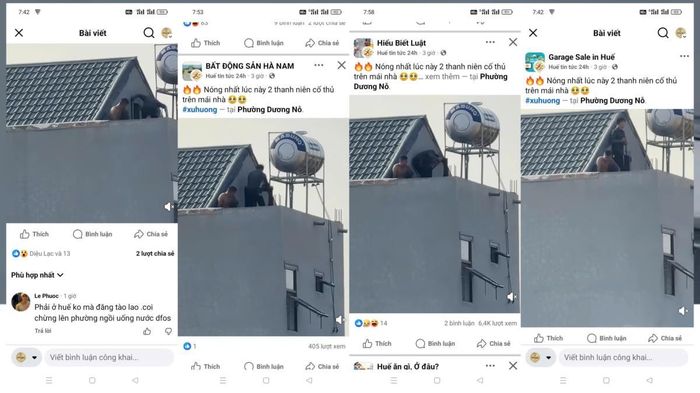 Người đàn ông dùng trang Facebook “Huế tin tức 24h” đăng tải bài viết trong các hội, nhóm trên địa bàn TP Huế.
