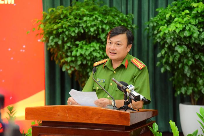  Thượng tá Nguyễn Ngọc Vũ Vương phát biểu tại hội nghị 