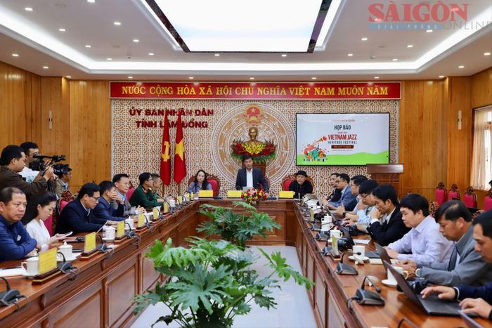  UBND tỉnh Lâm Đồng họp báo cung cấp thông tin lễ hội. Ảnh: ĐOÀN KIÊN 