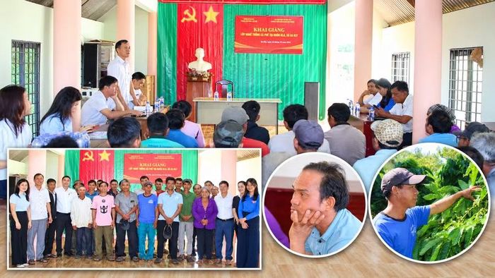 Khai giảng lớp nghề trồng cà phê tại buôn Kla, xã EaKly. (Ảnh: Thế Hùng)