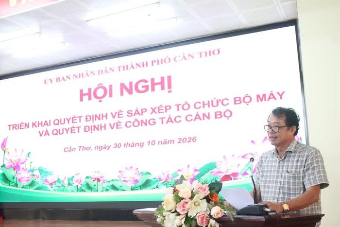 Ông Nguyễn Văn Khởi, Phó Chủ tịch UBND TP Cần Thơ phát biểu tại Hội nghị.