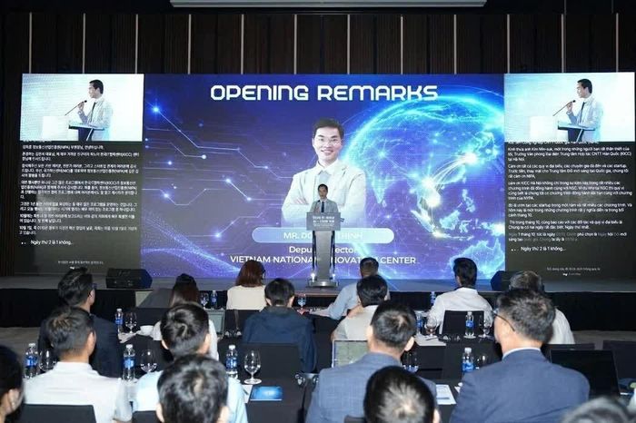 Ông Đỗ Tiến Thịnh, Phó Giám đốc NIC phát biểu tại chương trình. (Ảnh: Tú Châu)