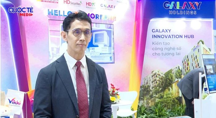 Ông Huỳnh Kim Tước, Chủ tịch kiêm Tổng Giám đốc Galaxy Holdings, trả lời phỏng vấn.