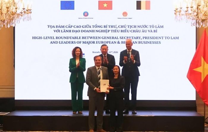 Tổng Bí thư, Chủ tịch nước Tô Lâm chứng kiến EuroCham ra mắt sáng kiến “Tri ân Việt Nam” tại Tọa đàm cấp cao với lãnh đạo doanh nghiệp tiêu biểu châu Âu và Bỉ. (Nguồn: TTXVN)