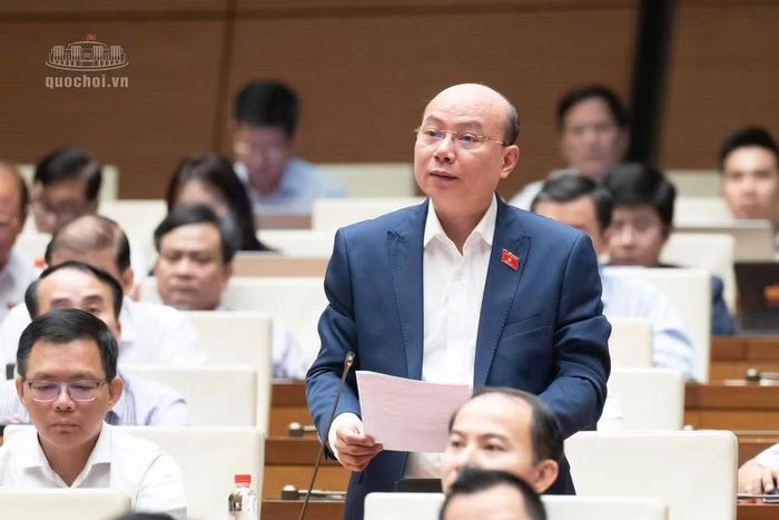 Đại biểu Hoàng Văn Nghĩa phát biểu. Ảnh QH.