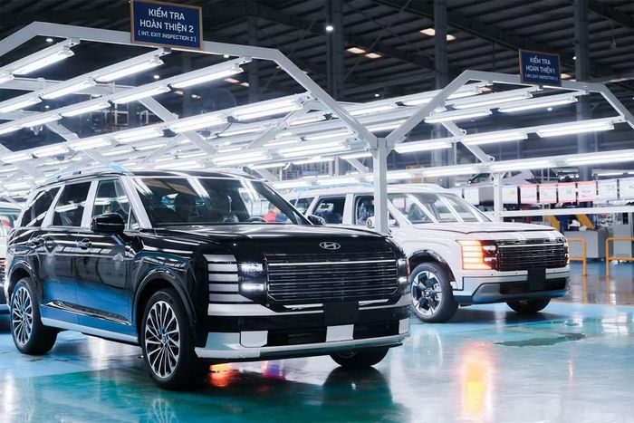 Palisade Hybrid được sản xuất trong nước tại nhà máy Hyundai Thành Công - Ảnh: HTV
