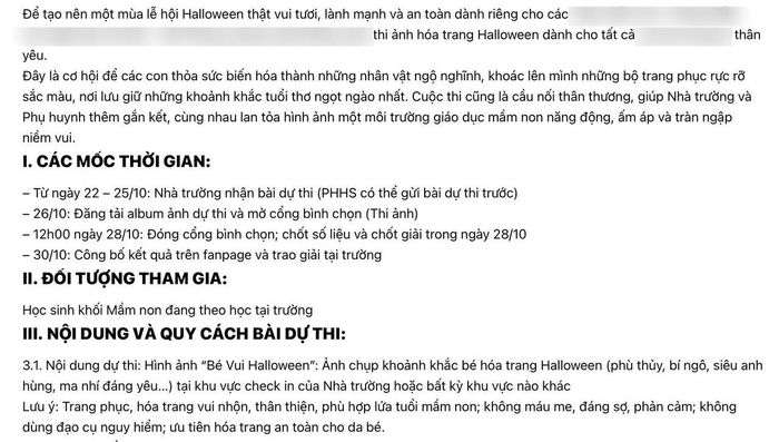 Sự kiện hưởng ứng halloween của 1 trường mầm non hướng đến những hình ảnh vui nhộn.