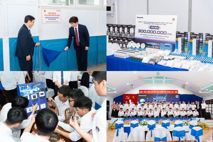 Panasonic Electric Works Việt Nam đồng hành cùng Trường Cao đẳng Bách Nghệ Hải Phòng thông qua hoạt động tài trợ thiết bị thực hành và tạo cơ hội trải nghiệm thực tế cho sinh viên.