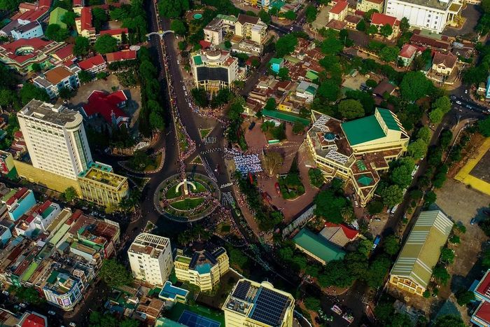 Đô thị Buôn Ma Thuột nhìn từ trên cao. Ảnh: Vũ Duy Thành