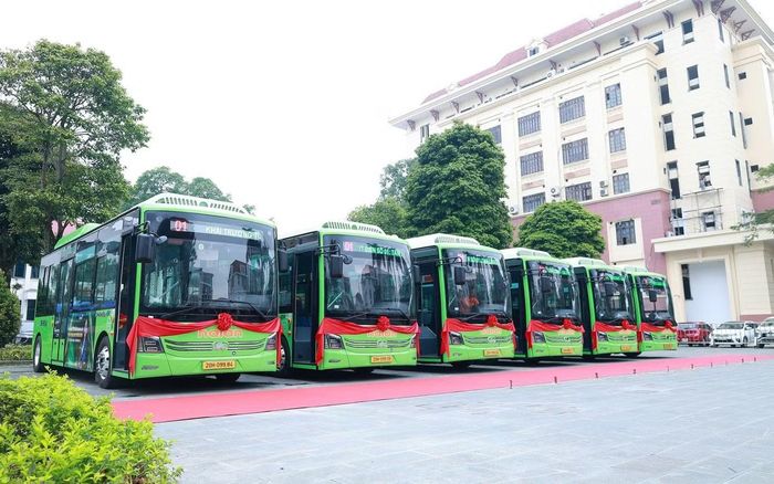 Dàn xe buýt điện của chủ đầu tư