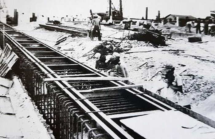 Binh đoàn 318 tham gia xây dựng bãi lắp ráp tại Cảng Vietsovpetro (năm 1981)