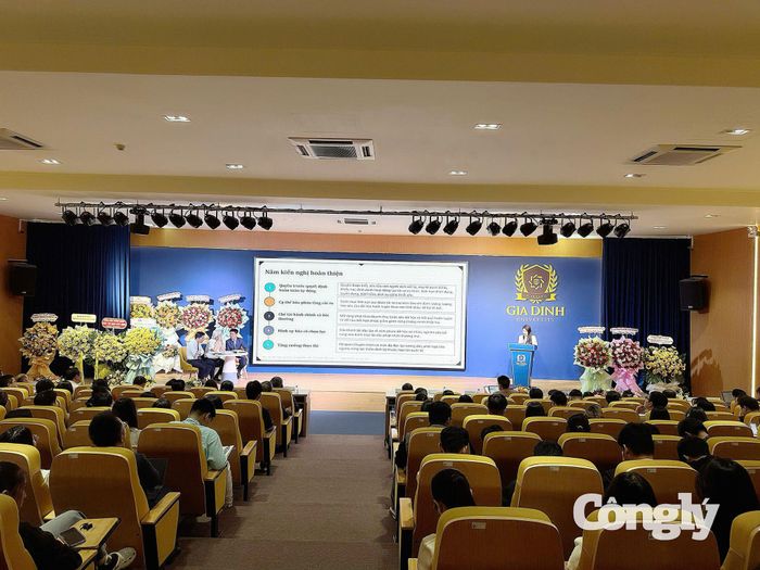 Toàn cảnh Hội nghị Khoa học cấp Quốc gia năm 2026 với chủ đề “Trí tuệ nhân tạo (AI) và những tác động đến lĩnh vực pháp luật”.