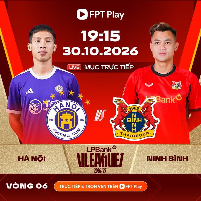 Trận đấu giữa Hà Nội FC vs Ninh Bình là tâm điểm của vòng 6 V-League.