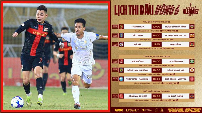 Lịch thi đấu vòng 6 LPBank V-League