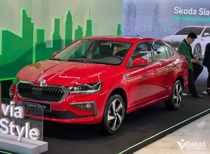 Mẫu sedan Skoda Slavia được lắp ráp trong nước bởi TC Motor. Ảnh: Hoàng Hiệp