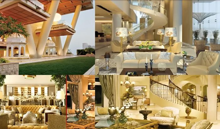 Bên trong Antilia là 49 phòng ngủ, phòng chiếu phim 50 chỗ, phòng tuyết nhân tạo và những khu vườn treo, tất cả chỉ để phục vụ gia đình nhà tài phiệt Mukesh Ambani. Ảnh: The Nobroker Times