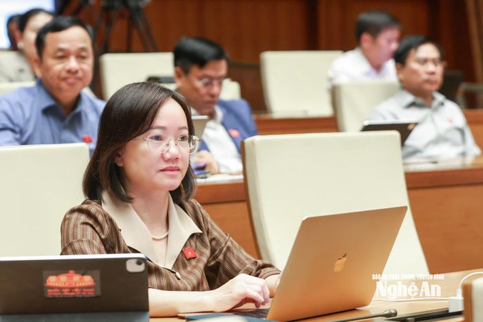 Đại biểu Quốc hội tham dự phiên thảo luận. Ảnh: Quang Vinh