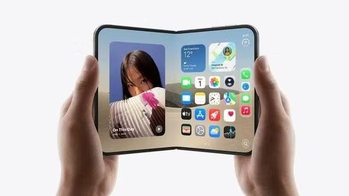 Thiết kế hai màn hình của iPhone Duo giúp người dùng linh hoạt giữa nhu cầu liên lạc nhanh và trải nghiệm hiển thị rộng.