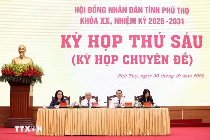 Chủ tọa Kỳ họp. (Ảnh: Thu Hương/TTXVN)