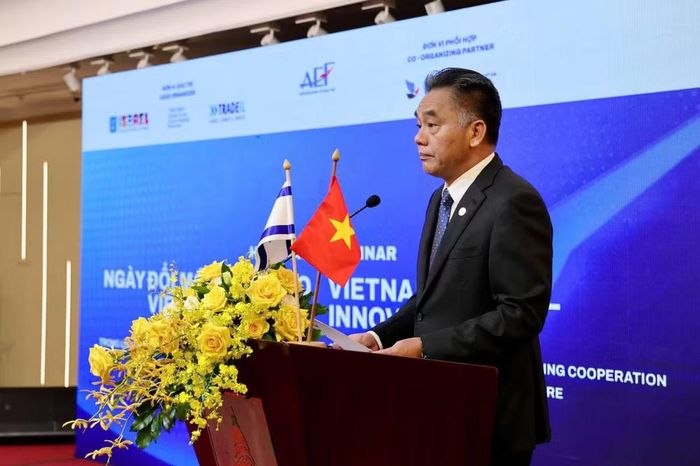 Ông Nguyễn Lộc Hà - Phó Chủ tịch Thường trực Uỷ ban nhân dân Thành phố Hồ Chí Minh phát biểu khai mạc Ngày Đổi mới sáng tạo Việt Nam – Israel 2026 trong khuôn khổ Diễn đàn Kinh tế Mùa thu 2026. (Ảnh: Hoàng Hùng)