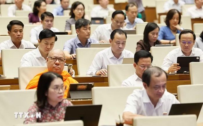 Đại biểu Quốc hội dự phiên họp. (Ảnh: Doãn Tấn/TTXVN)