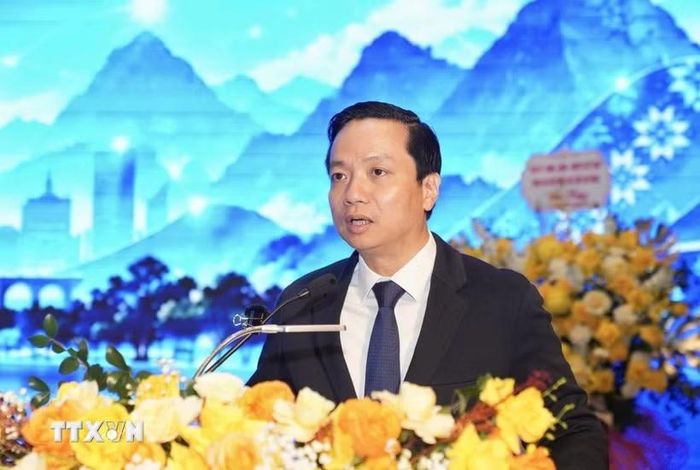 Chủ tịch Ủy ban Nhân dân tỉnh Cao Bằng Lê Hải Hòa. (Ảnh: Chu Hiệu/TTXVN)