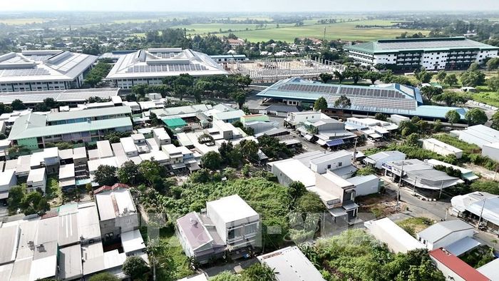 Một góc xã Phú Hòa nhìn từ trên cao. Ảnh: Thanh Sang – TTXVN