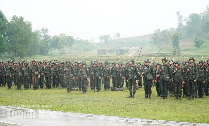 Các lực lượng tham gia thực binh.