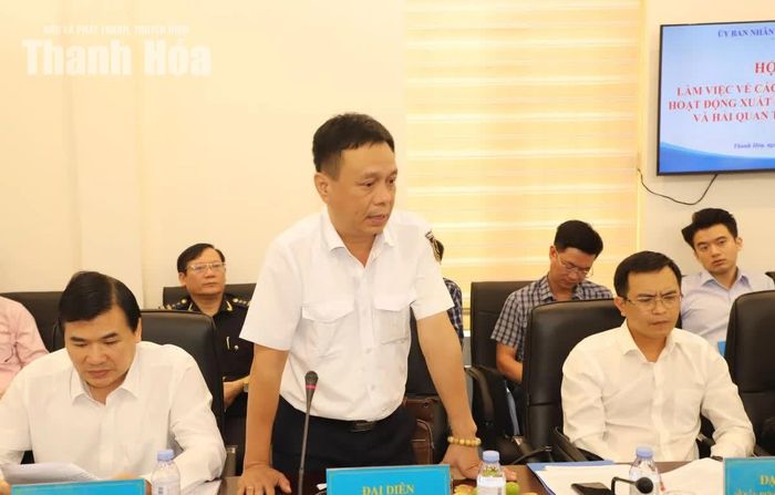 Lãnh đạo Cảng vụ Hàng hải Thanh Hóa phát biểu ý kiến tại hội nghị.