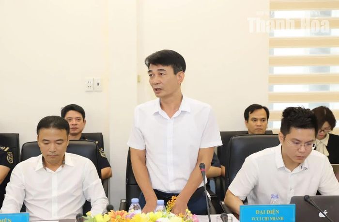Lãnh đạo VCCI Thanh Hóa - Ninh Bình phát biểu tại hội nghị.