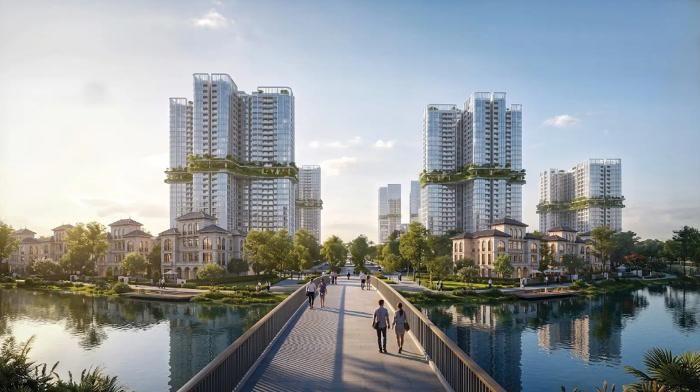 Khu đô thị đa mục tiêu Bắc Thăng Long Urban City (tên thương mại Handico Sunshine New Hanoi) do liên danh nhà đầu tư Handico - Sunshine Group - Thái Nam Land triển khai đang đẩy nhanh công tác giải phóng mặt bằng.‏ Ảnh: Sunshine Group