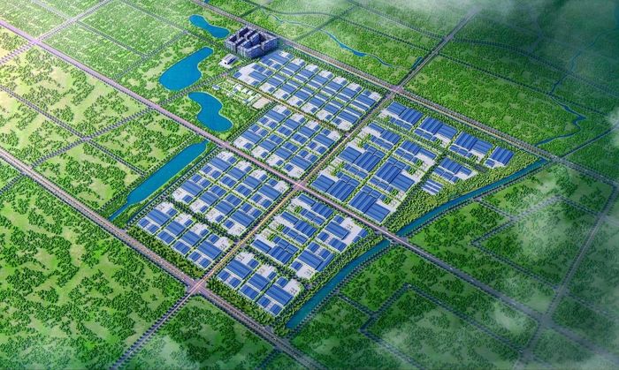 Phối cảnh Dự án đầu tư xây dựng và kinh doanh kết cấu hạ tầng Khu công nghiệp Capella Quảng Trị. Ảnh: Tiến Nhất