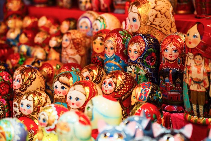 Búp bê Matryoshka tại Trung tâm thương mại GUM, Moscow. Ảnh: Ủy ban Du lịch Thành phố Moscow