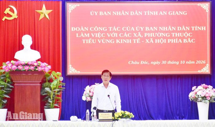Phó Chủ tịch UBND tỉnh An Giang Lê Văn Phước kết luận hội nghị.