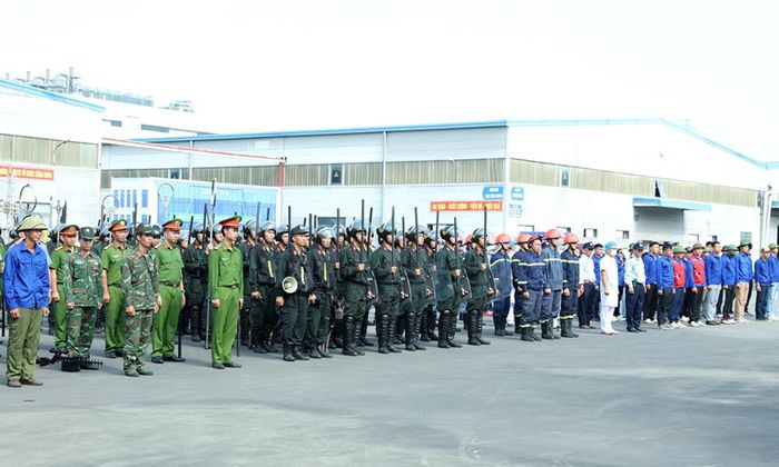  Các lực lượng tham gia diễn tập. 