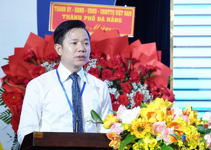 Ông Đoàn Xuân Hiếu, Chủ tịch Hội Nhà báo thành phố nhiệm kỳ 2020 - 2026 phát biểu khai mạc đại hội. Ảnh: T.CÔNG