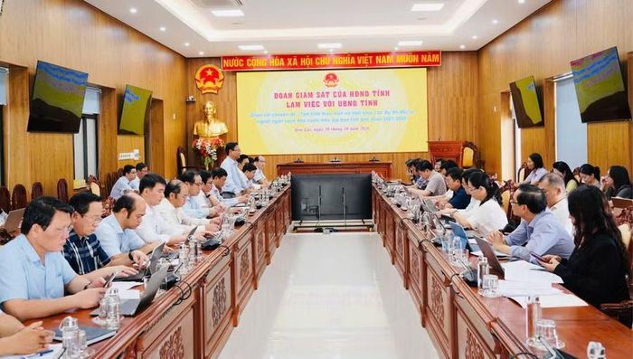  Quang cảnh buổi làm việc. Ảnh: Nguyễn Hân 