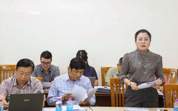 Đồng chí Phạm Thị Xuân Trang phát biểu tại buổi giám sát.