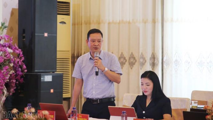 Lãnh đạo Sở Khoa học và Công nghệ chia sẻ, cung cấp thông tin tại hội thảo.