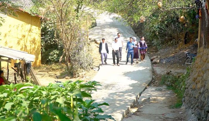 Đoạn đường ở thôn Thào Sa Chải sau sửa chữa giúp người dân đi lại, giao thương thuận tiện.